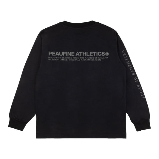 Peaufine Athletics - Longsleeve Seaweed T-shirt - black - Teeshirt Running Hommes