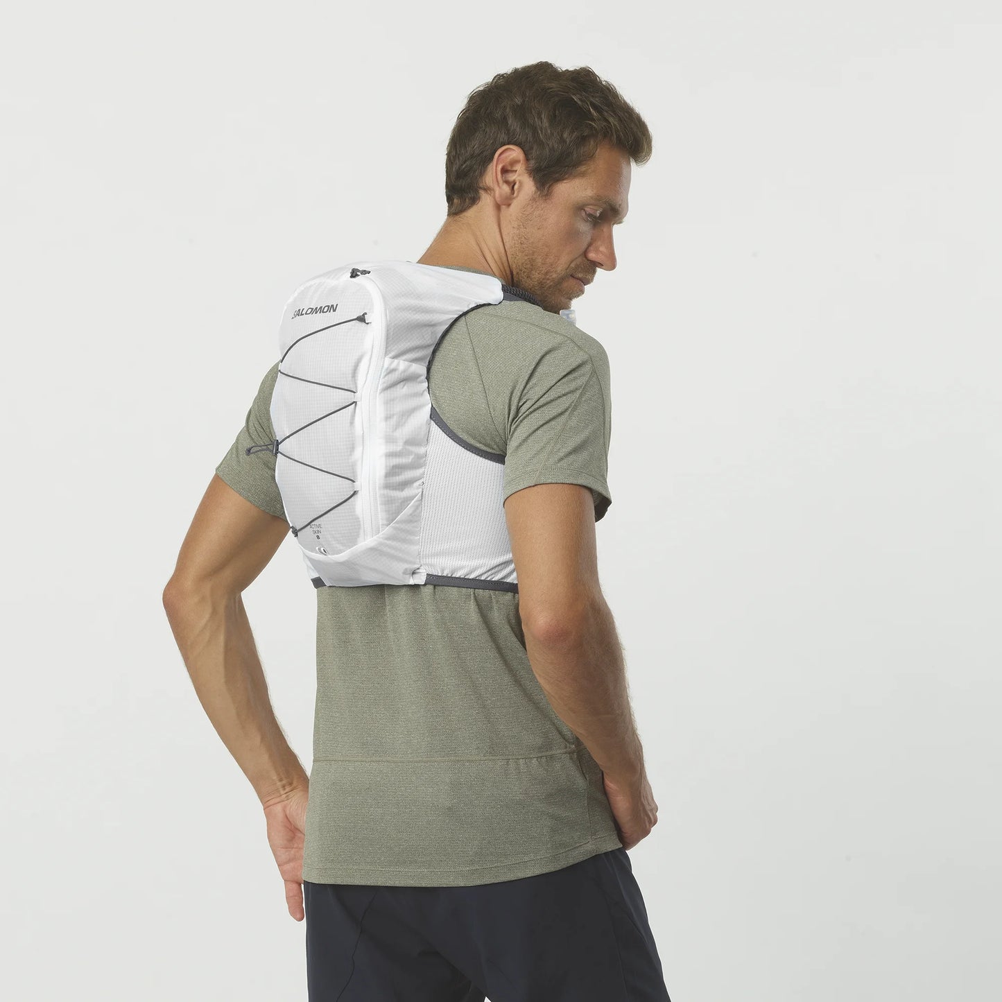 Salomon - Active Skin 8 - white /ebony - unisex running vest