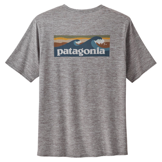 Patagonia - Men's Capilene® Cool Daily Graphic Shirt - Waters - feather grey - Teeshirt running hommes
