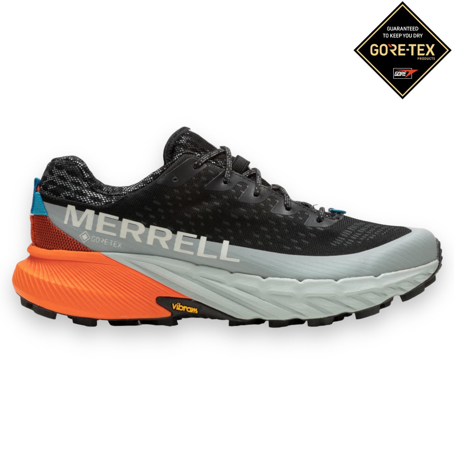 Merrell - Agility Peak 5 GTX - black / tangerine - Trail running shoes