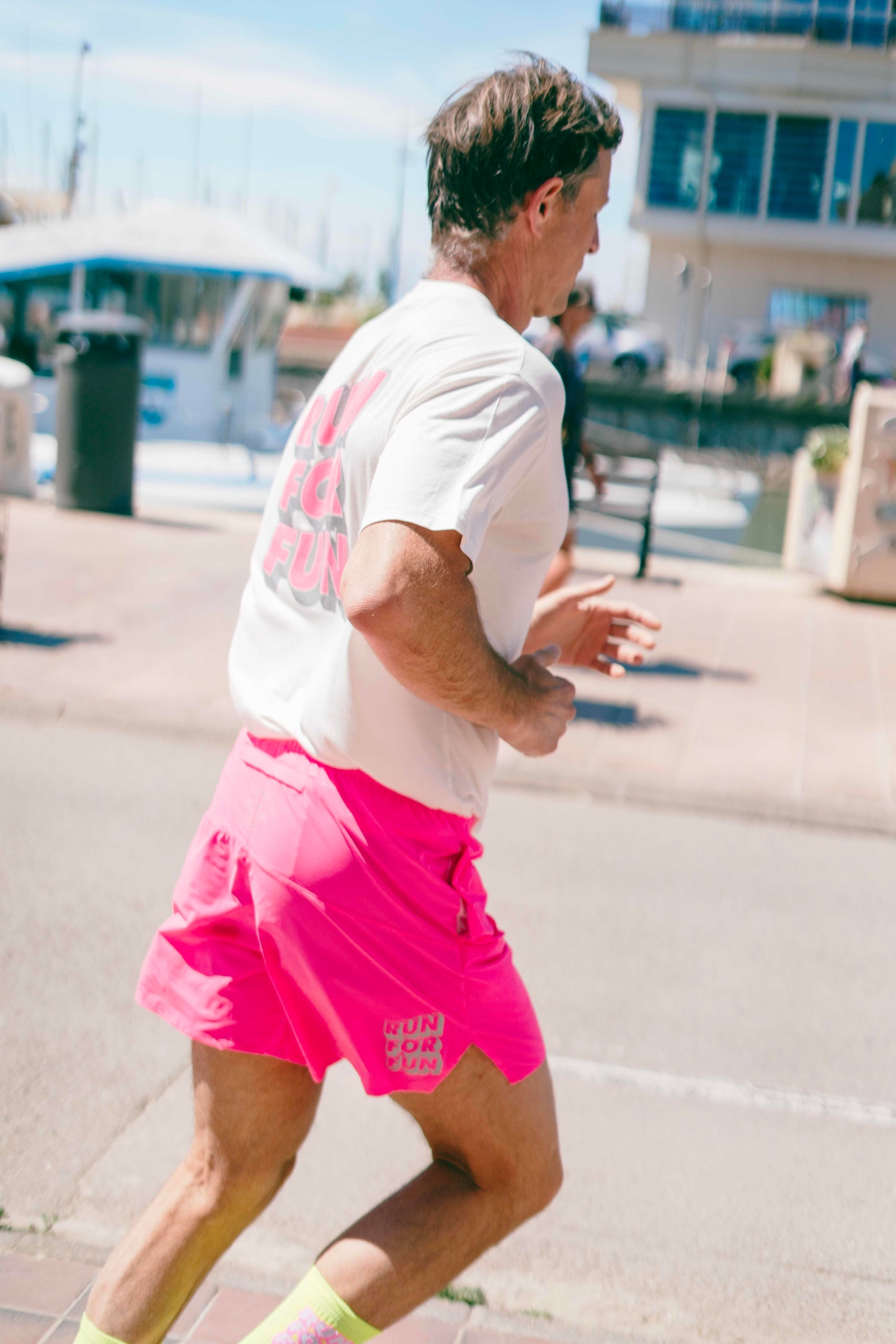 Peaufine Athletics X Bisous Skateboards - Short Patchwork v.1 Run for Fun - short running hommes