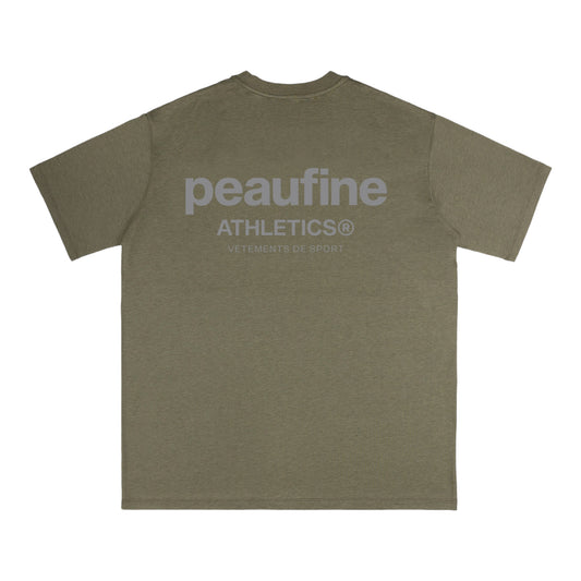 Peaufine Athletics - Wood T-shirt 3M - kaki - Teeshirt Running Hommes