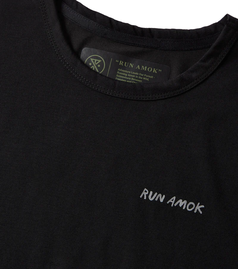 Roark Run Amok - Mathis Core Running Tee - black - teeshirt running hommes