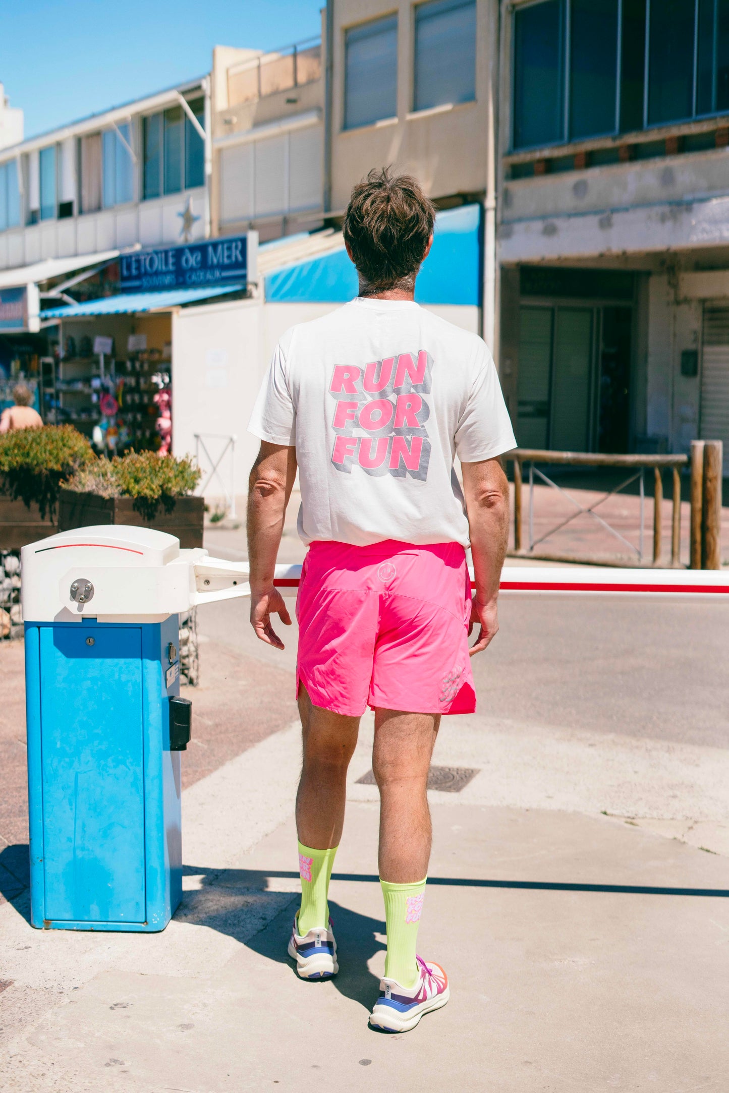 Peaufine Athletics X Bisous Skateboards - Short Patchwork v.1 Run for Fun - short running hommes