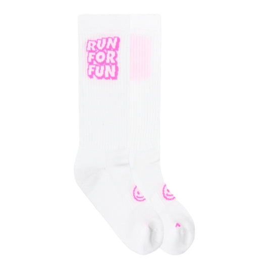 Peaufine Athletics X Bisous Skateboards - Chaussettes Vaporfeel® Run for Fun  - white - Chaussettes running unisexe