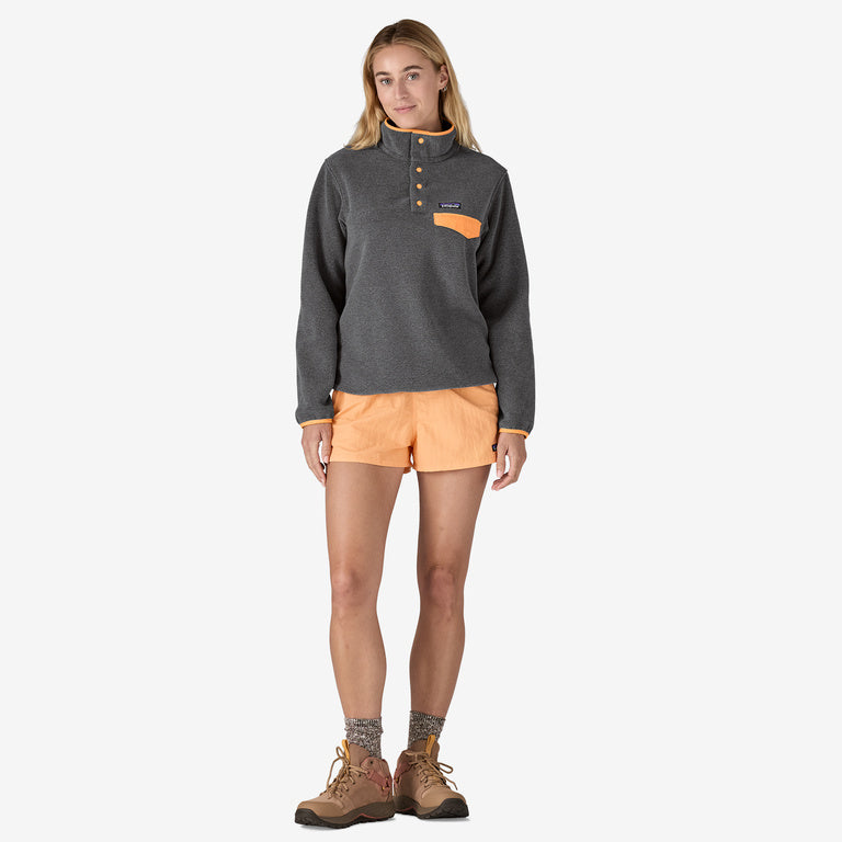 Patagonia - W’s Lightweight Synchilla® Snap-T® Fleece Pullover - nickel / vivid apricot - Veste polaire femmes