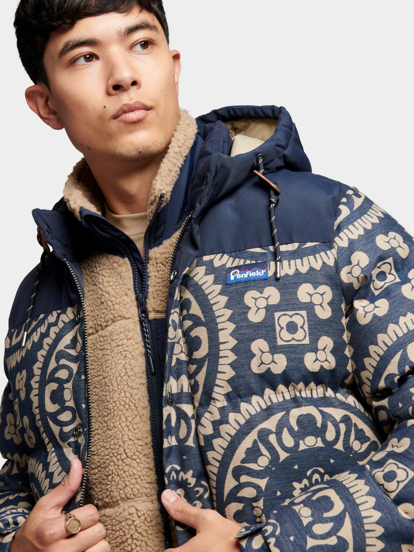 Penfield - Mens Jacquard Bowerbridge Jacket- navy blue - veste hommes