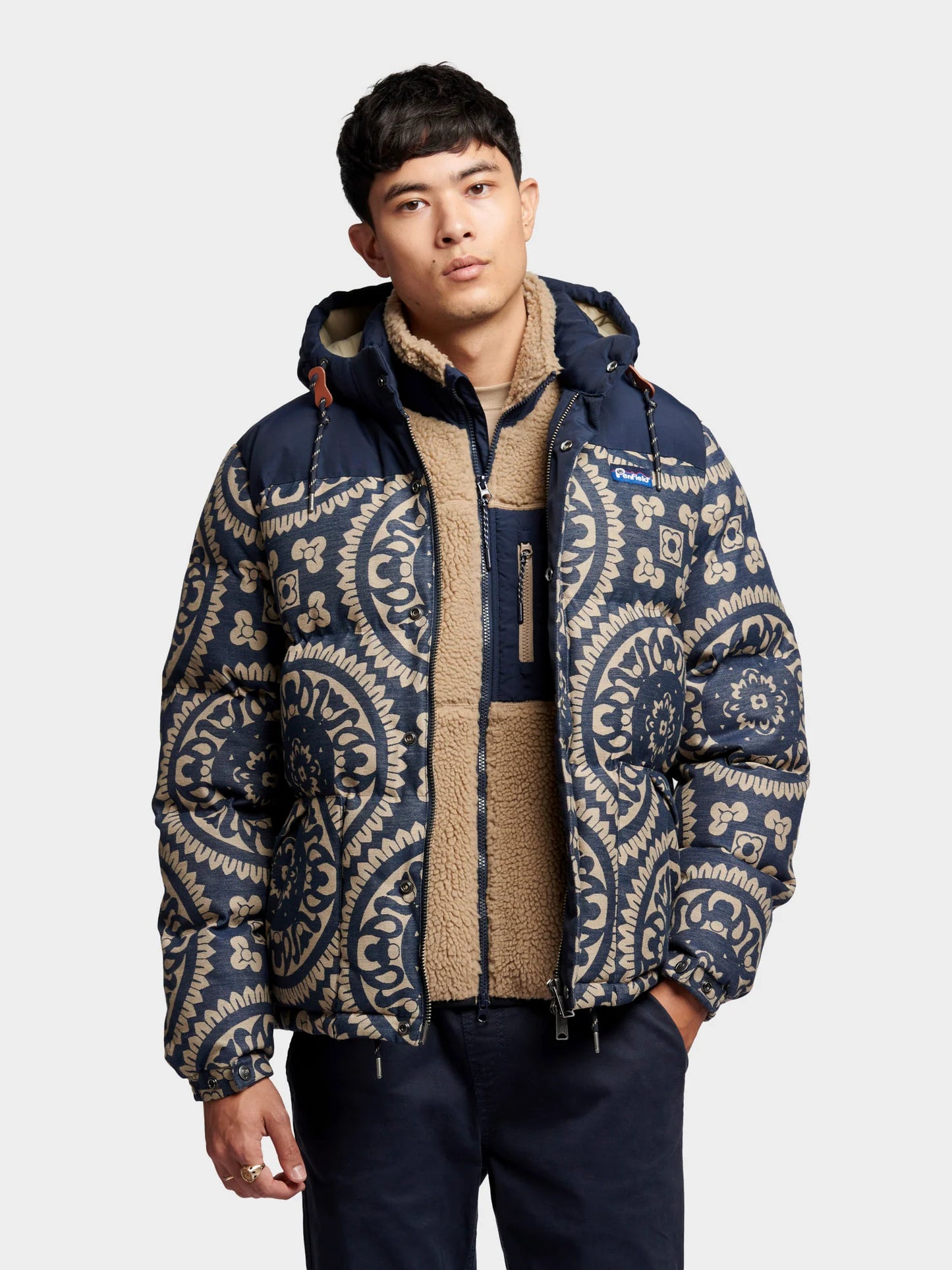 Penfield - Mens Jacquard Bowerbridge Jacket- navy blue - veste hommes