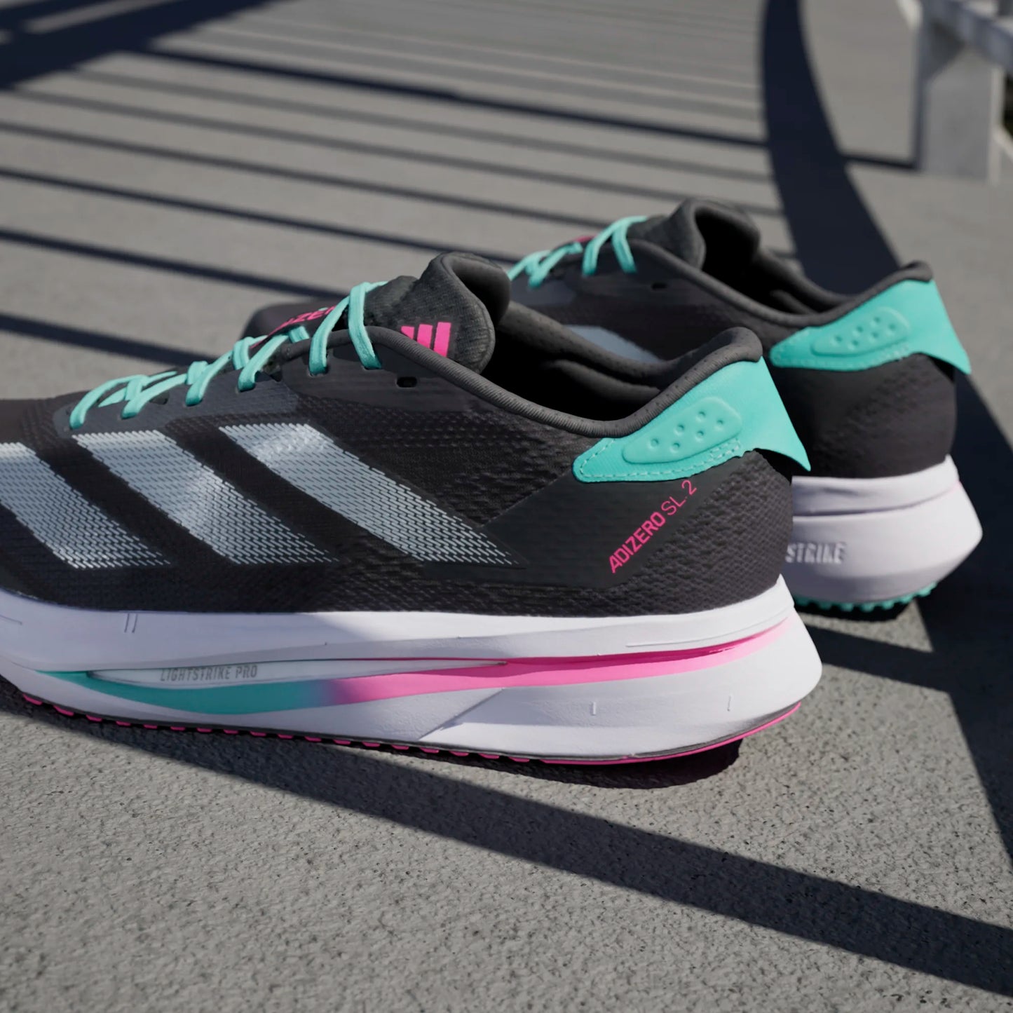 Adidas - Adizero SL2 Womens - Carbon / Crystal Jade / Flash Aqua - Chaussures de running femmes