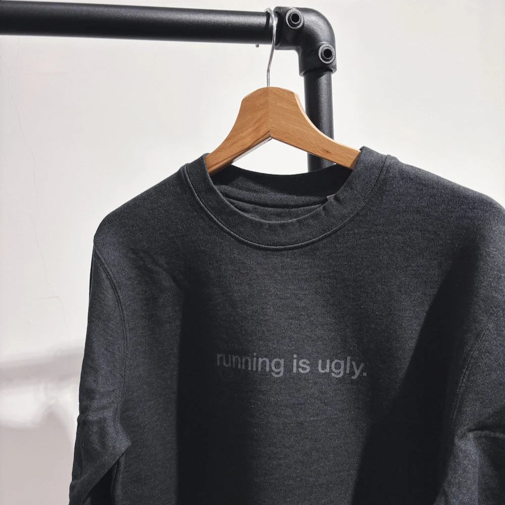 4T2 - Running is ugly Sweat - heather anthracite - Sweatshirt hommes