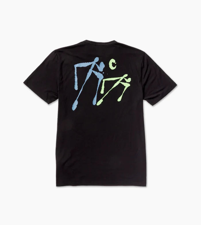 Roark Run Amok - Mathis Core Running Tee - black fjord - teeshirt running hommes