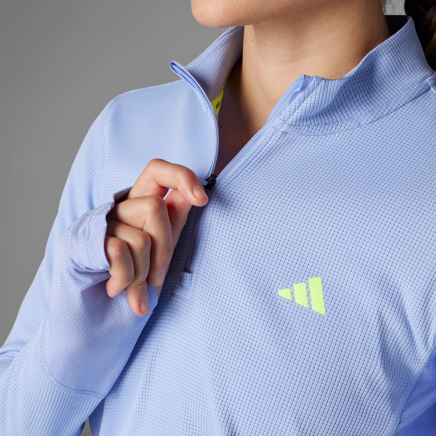 Adidas - Adizero 1/4 Zip Sweatshirt - blue spa - Haut de running femmes