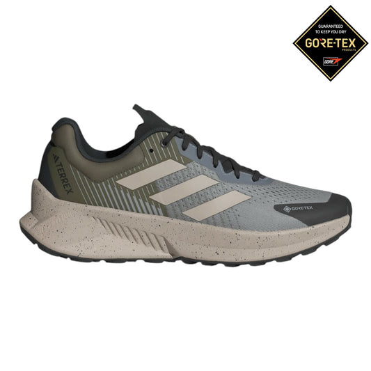 Adidas - Terrex Soulstride Flow Gore-Tex Men’s - Charcoal Solid Grey / Wonder Beige / Olive Strata - Chaussures trail running hommes