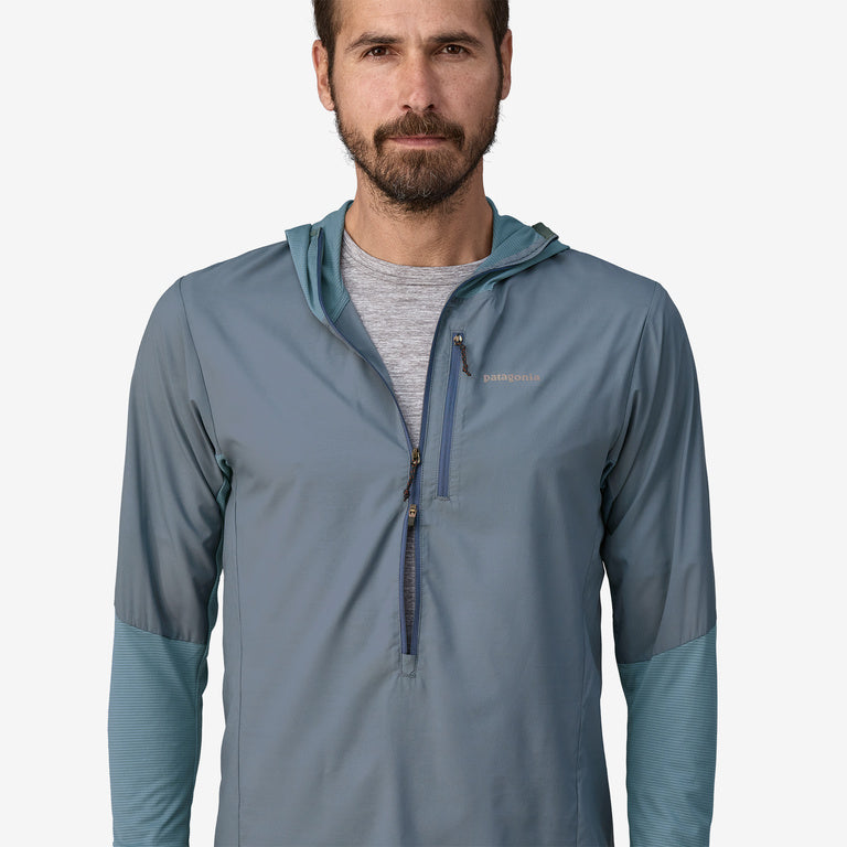 Patagonia - Airshed Pro Pullover - pine needle green - veste running hommes