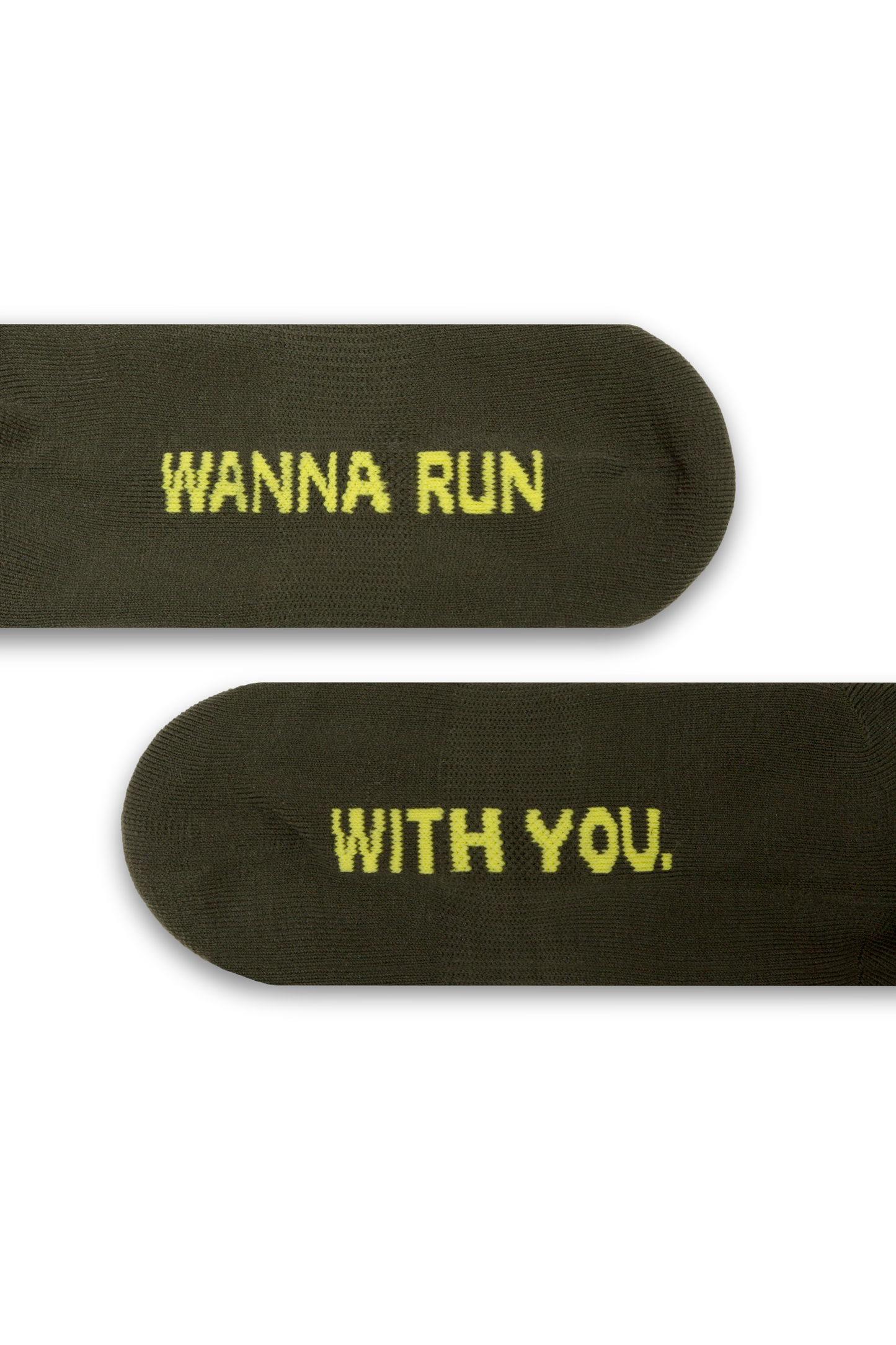 Peaufine Athletics - Vaporfeel® Socks Wanna Run With You - kaki - Chaussettes Running unisexe