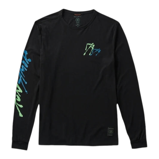 Roark Run Amok - Mathis Core LS Running Tee - black fjord - teeshirt running hommes