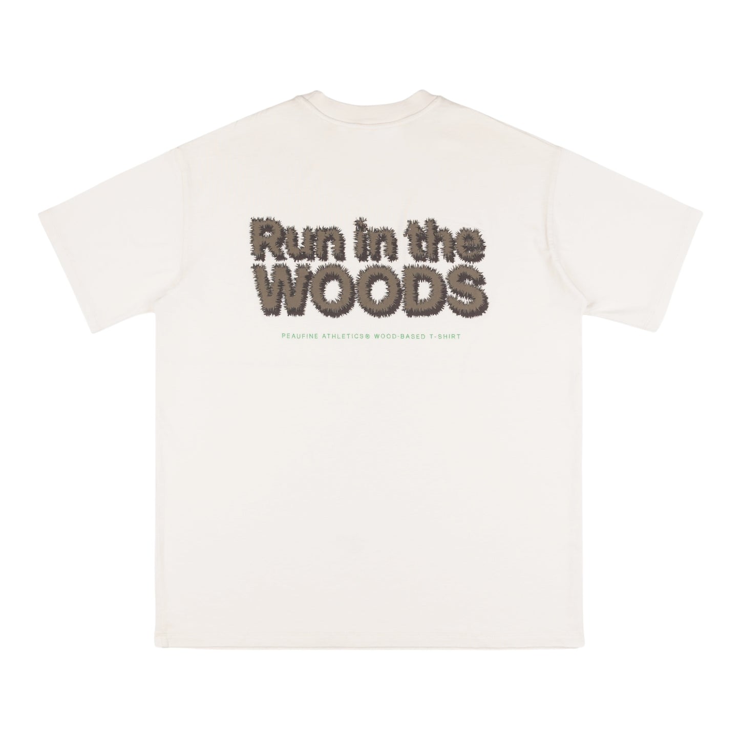 Peaufine Athletics - Wood T-shirt Run In The Woods - off white - Teeshirt Running Hommes