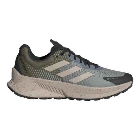 Adidas - Terrex Soulstride Flow Gore-Tex Men’s - Charcoal Solid Grey / Wonder Beige / Olive Strata - Chaussures trail running hommes