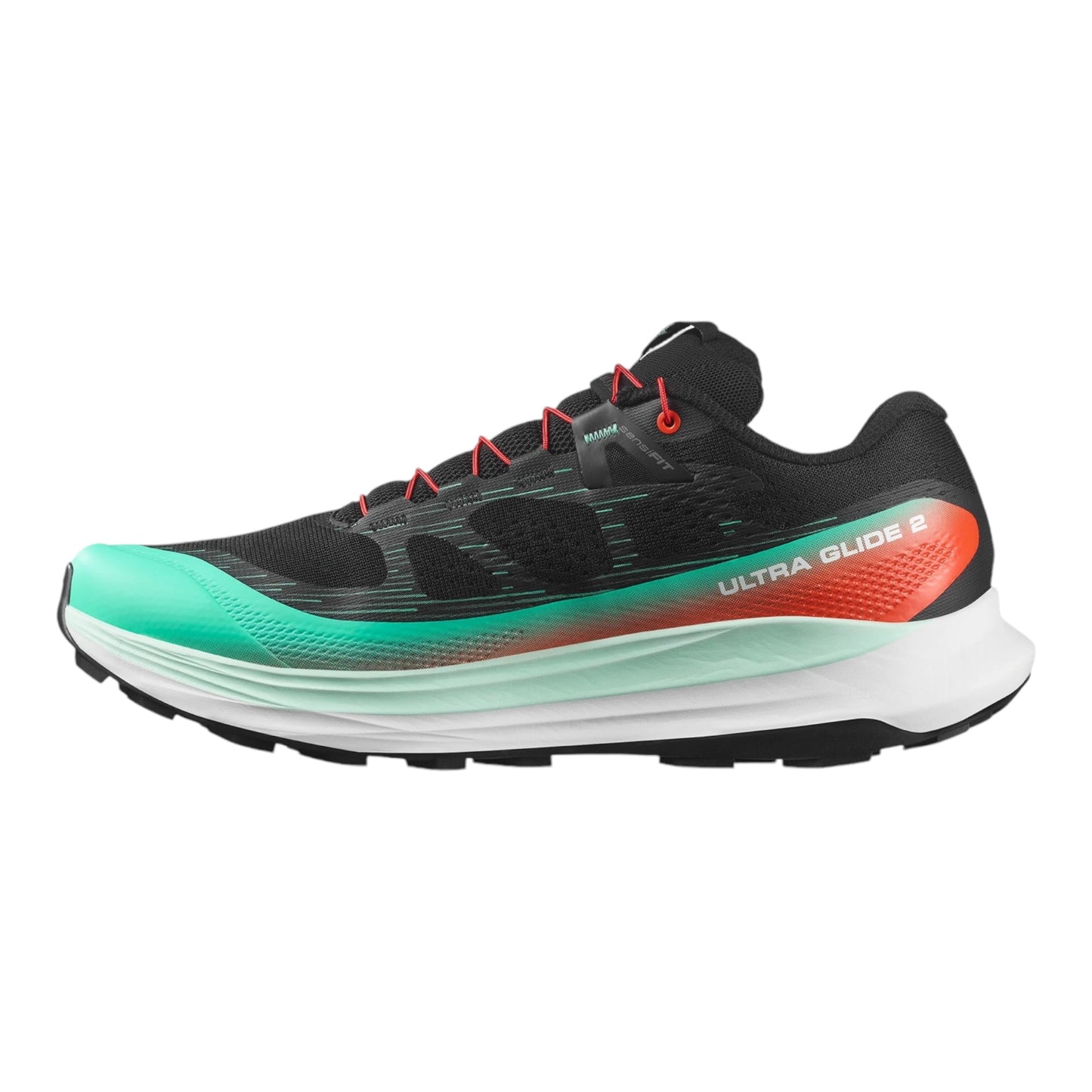 Salomon - Ultra Glide 2 - Black / Electric Green / Cherry Tomato - Chaussures de trail running hommes