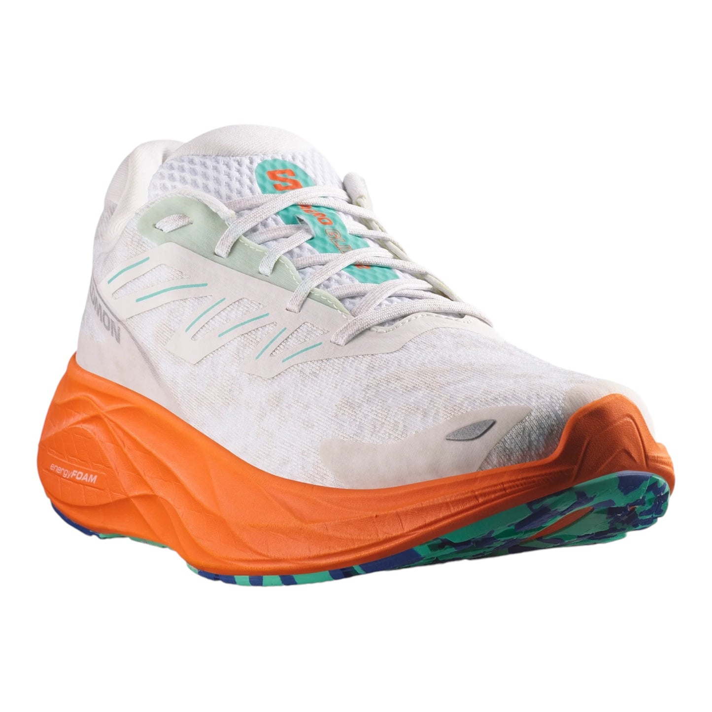 Salomon - Aero Glide 2 W - White / Cherry Tomato / Electric Green - Chaussures running femmes