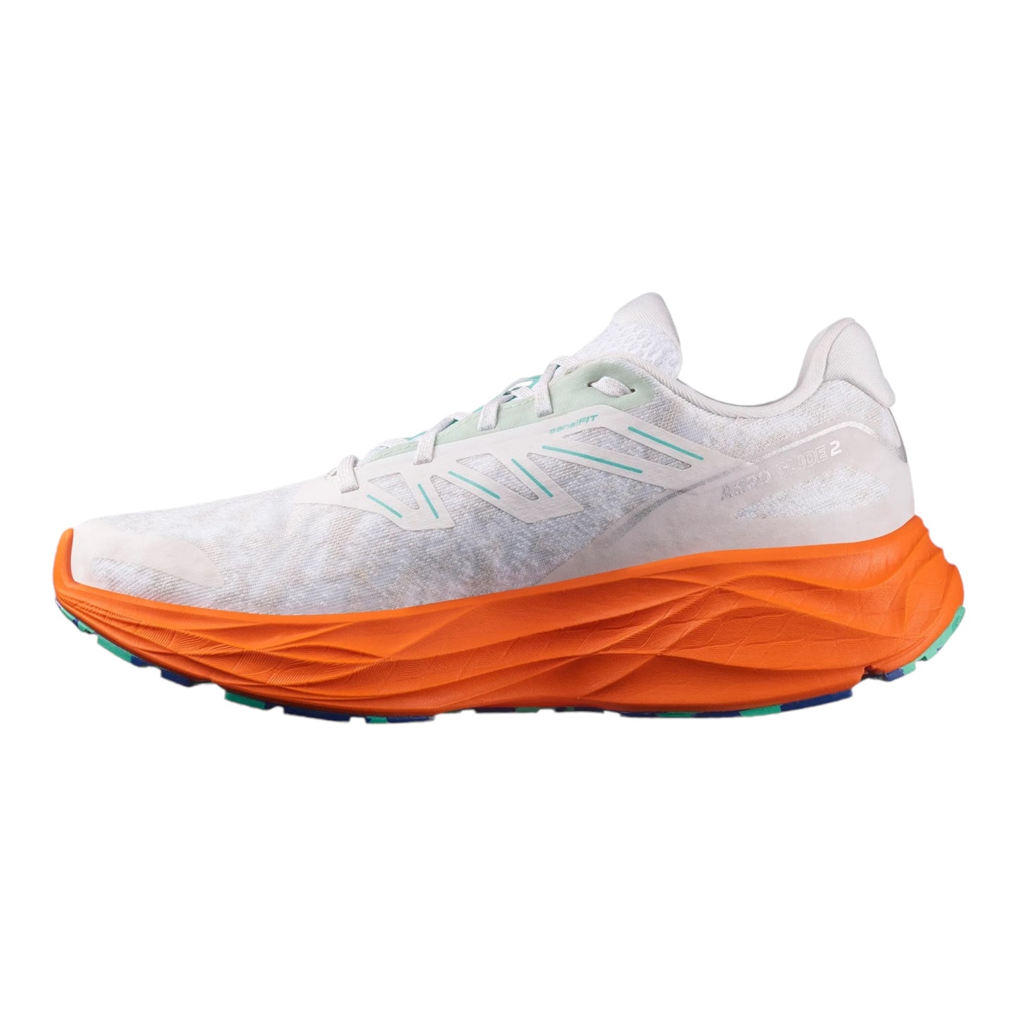 Salomon - Aero Glide 2 W - White / Cherry Tomato / Electric Green - Chaussures running femmes