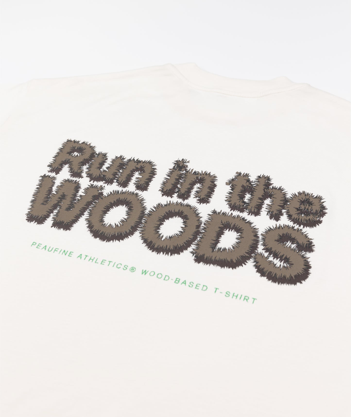 Peaufine Athletics - Wood T-shirt Run In The Woods - off white - Teeshirt Running Hommes