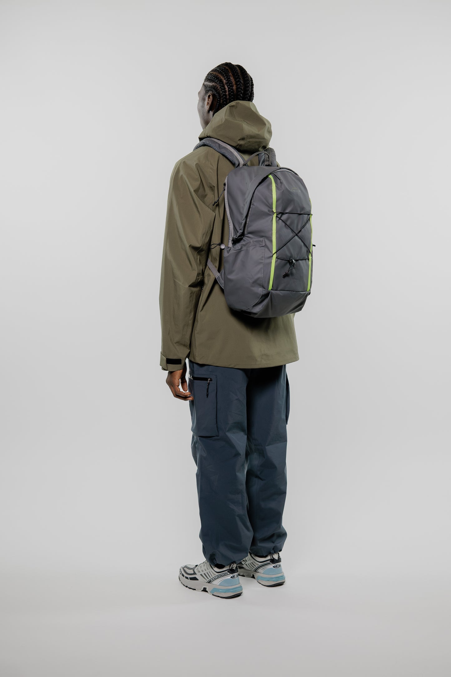 Elliker - Kiln Hooded Zip Top Backpack 22L - grey neon - Sac à dos